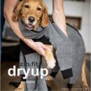Fit4dogs Trockenbody Hundebademantel mit langen Beinen grau