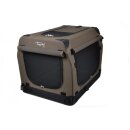 TPX-Pro Faltbare Aluminium Hundebox Braun TPX60-Pro