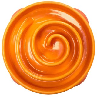 Fun Feeder Slo Bowl Swirl Orange Medium
