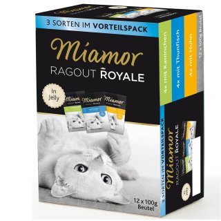 Miamor Ragout Royale in Jelly Kaninchen, Thunfisch & Huhn Vorteilspack