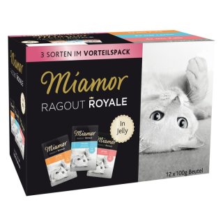 Miamor Ragout Royale in Jelly Pute, Lachs & Kalb Vorteilspack
