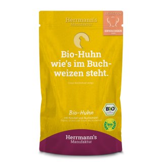 Hundemenü Frischebeutel 150g Bio Huhn