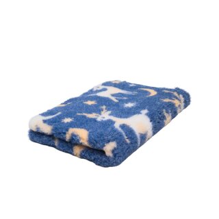 Exclusiv Premium Vetbed Rentier blau, 150 x 100cm