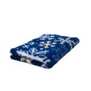 Exclusiv Premium Vetbed Schneeflocken blau, 150 x 100cm