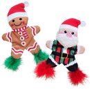 Nobby Xmas Katze, Santa und Lebkuchenmann, 16cm sortiert