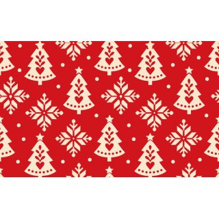 Vetbed Christbaum, rot, creme 150 x 100cm