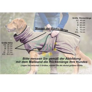 Hundemantel fit4dogs dryup cape Bilberry