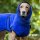 Hundemantel fit4dogs dryup cape Blueberry XL  70cm
